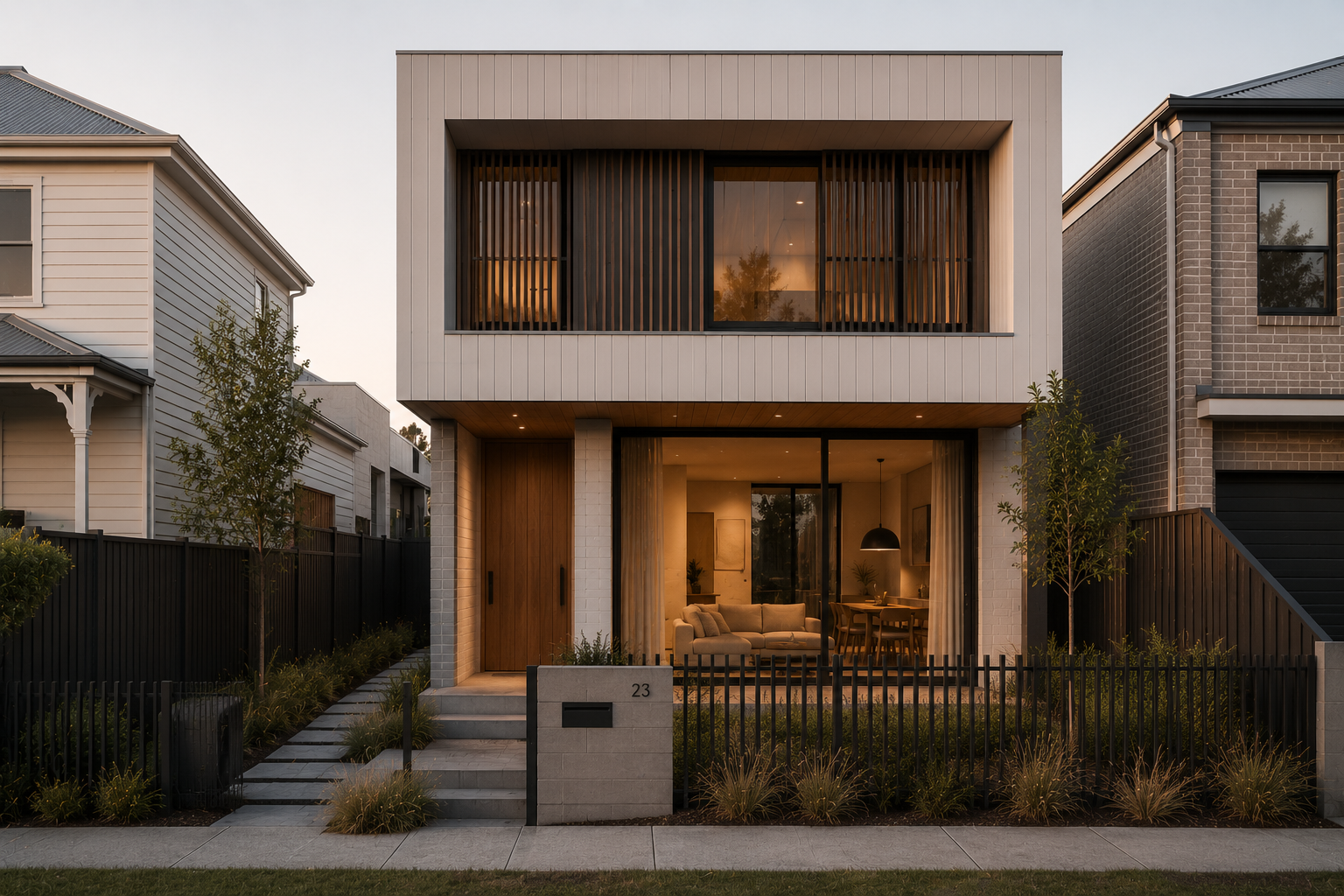 Contemporary Australian multi-residential development designed for NCC DTS energy efficiency compliance