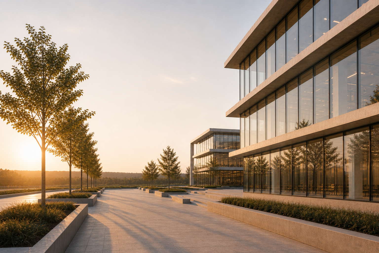 Energy efficient commercial building facade